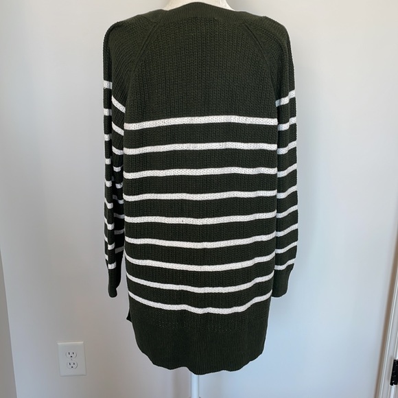 Old Navy Stripped Olive Green Sweater - Picture 5 of 5